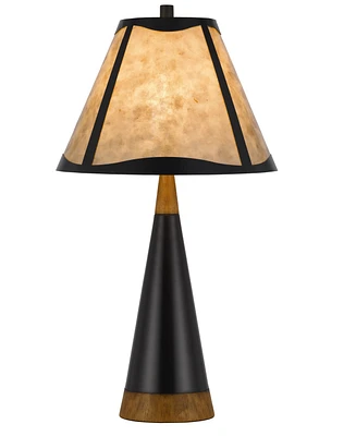 29.5" Height Metal and Wood Table Lamp with Shade