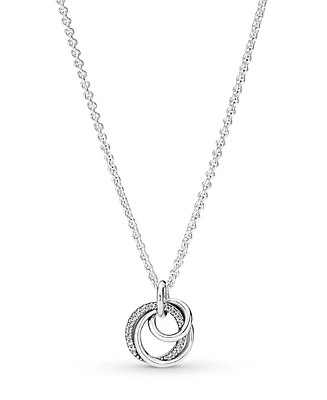 Pandora Family Always Encircled Sparkling Cubic Zirconia Pave Pendant Necklace