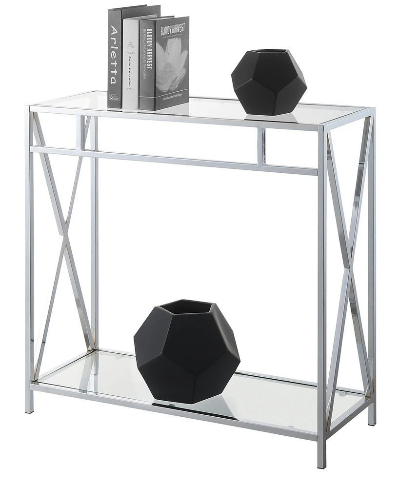 Convenience Concepts 31.5" Oxford Glass Hall Table with Shelf