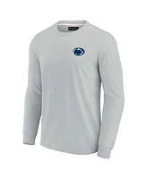 Men's and Women's Fanatics Signature Gray Penn State Nittany Lions Super Soft Long Sleeve T-shirt