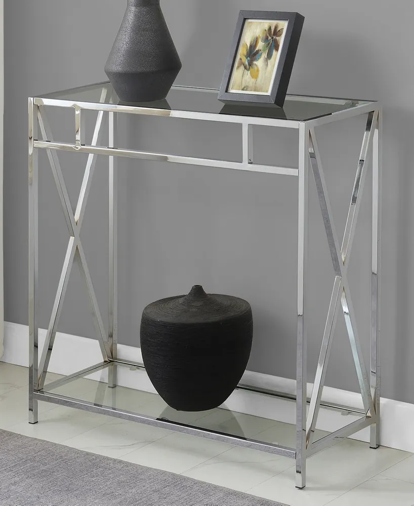 Convenience Concepts 31.5" Oxford Glass Hall Table with Shelf