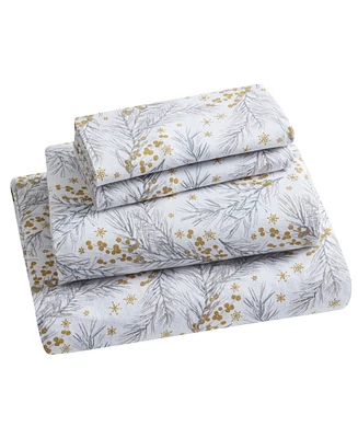 Tahari Home Pine 100% Cotton Flannel -Pc. Sheet Set