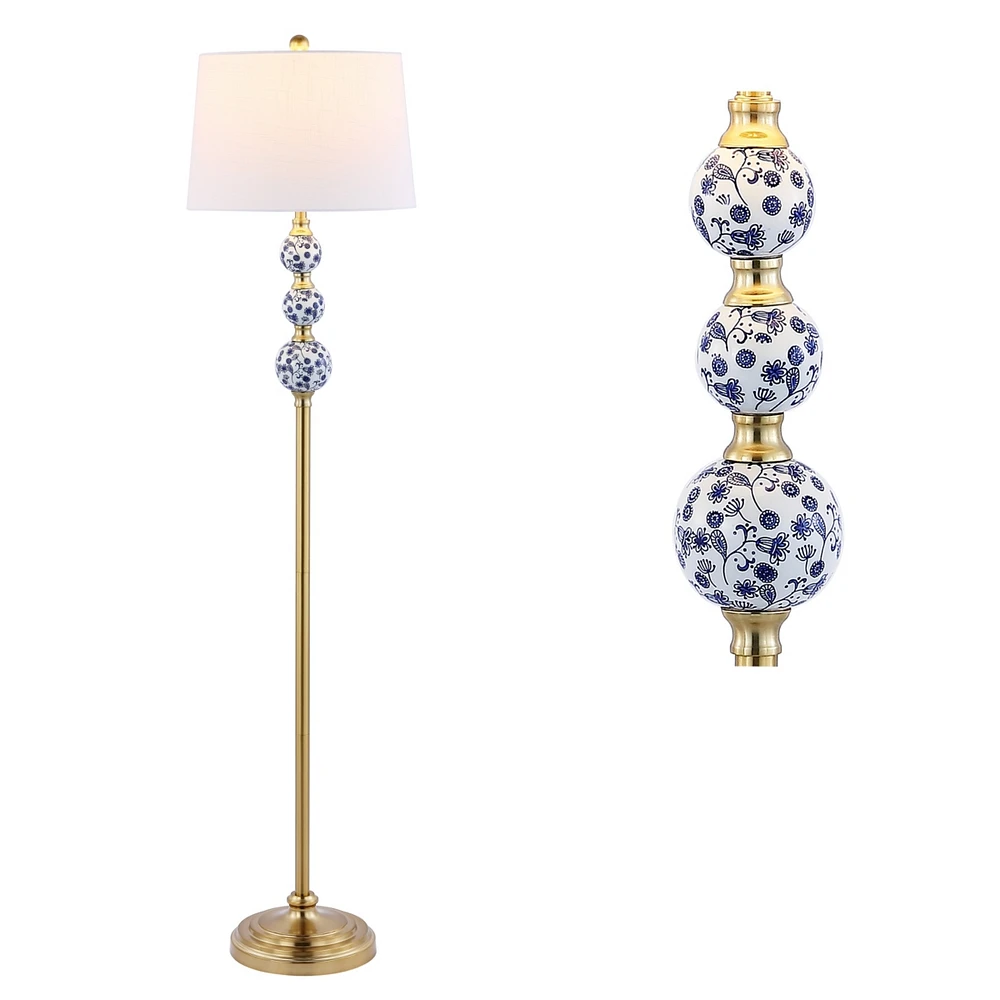 Jonathan Y Tavira Classic Midcentury Iron Led Floor Lamp