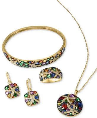 Effy Multi Gemstone Diamond Starfish Jewelry Necklace In 14k Gold