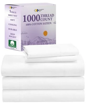 Authentic Luxury 1000 Thread Count Sheet Set 100 Cotton Sateen Heirloom Soft Sumptuously Thick Sheets