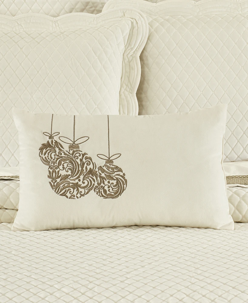 J Queen New York Ornament Boudoir Embellished Decorative Pillow, 15" x 22"