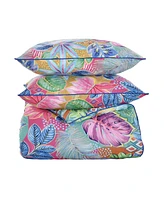 J by J Queen Hanalei Tropical 3-Pc Comforter Set