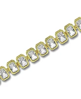 Macy's Cubic Zirconia 6mm X 4mm Baguette Stones Bracelet