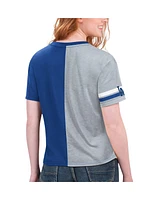 Women's Starter Royal, Gray Los Angeles Dodgers Power Move T-shirt