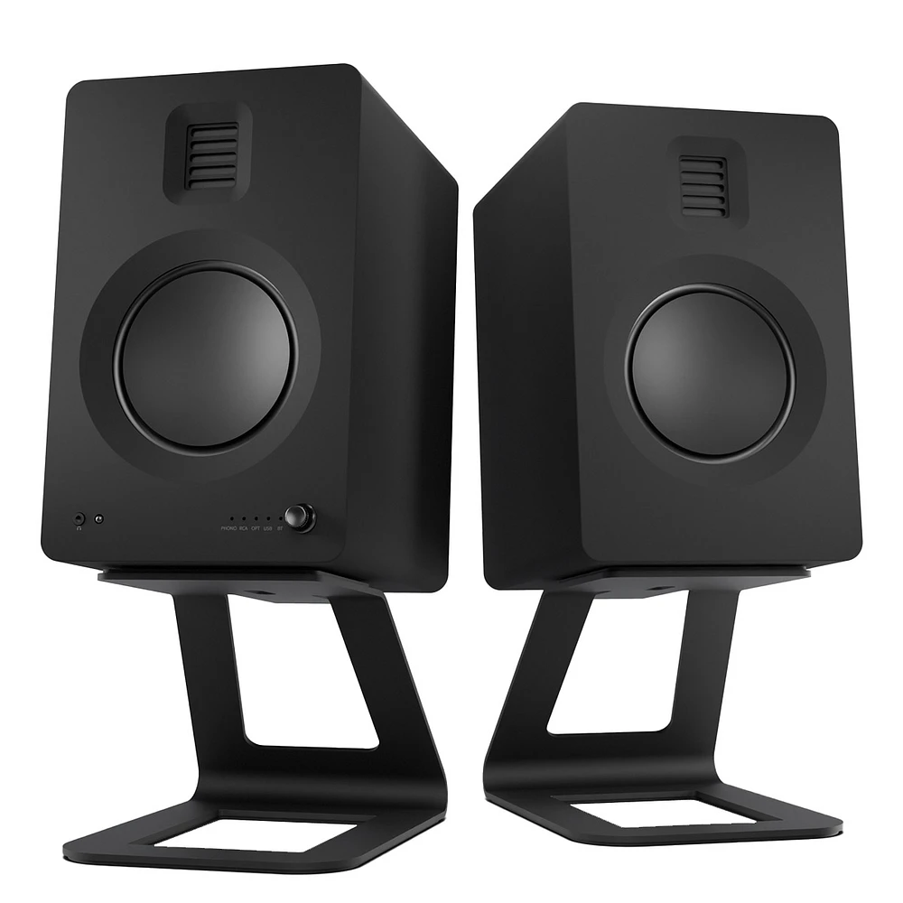 Kanto Tuk Premium Powered Speakers with SE6 Elevated Desktop Speaker Stands