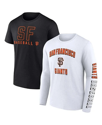Men's Fanatics Black, White San Francisco Giants Two-Pack Combo T-shirt Set