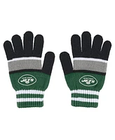 Women's Wear by Erin Andrews New York Jets Stripe Glove and Scarf Set