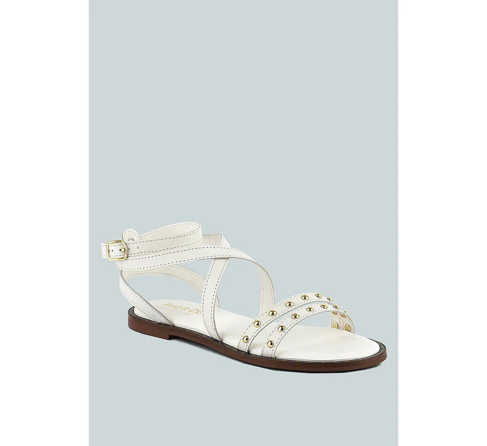 Corriane Womens Studs Embellishment Strappy Sandals