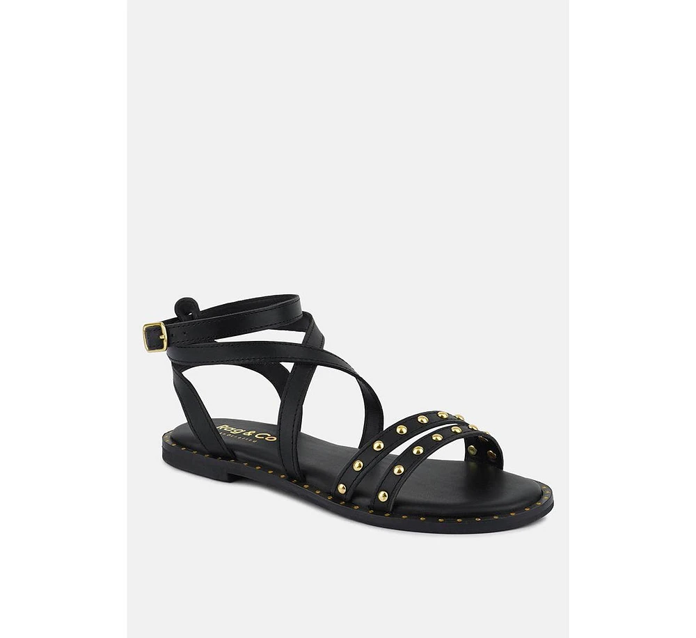 Corriane Womens Studs Embellishment Strappy Sandals