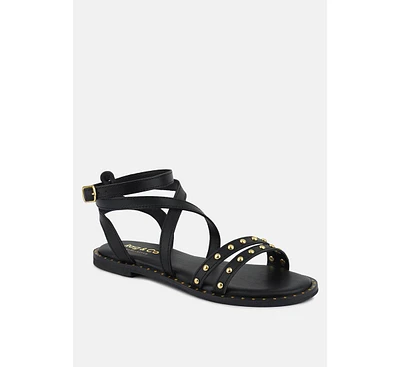 Corriane Womens Studs Embellishment Strappy Sandals