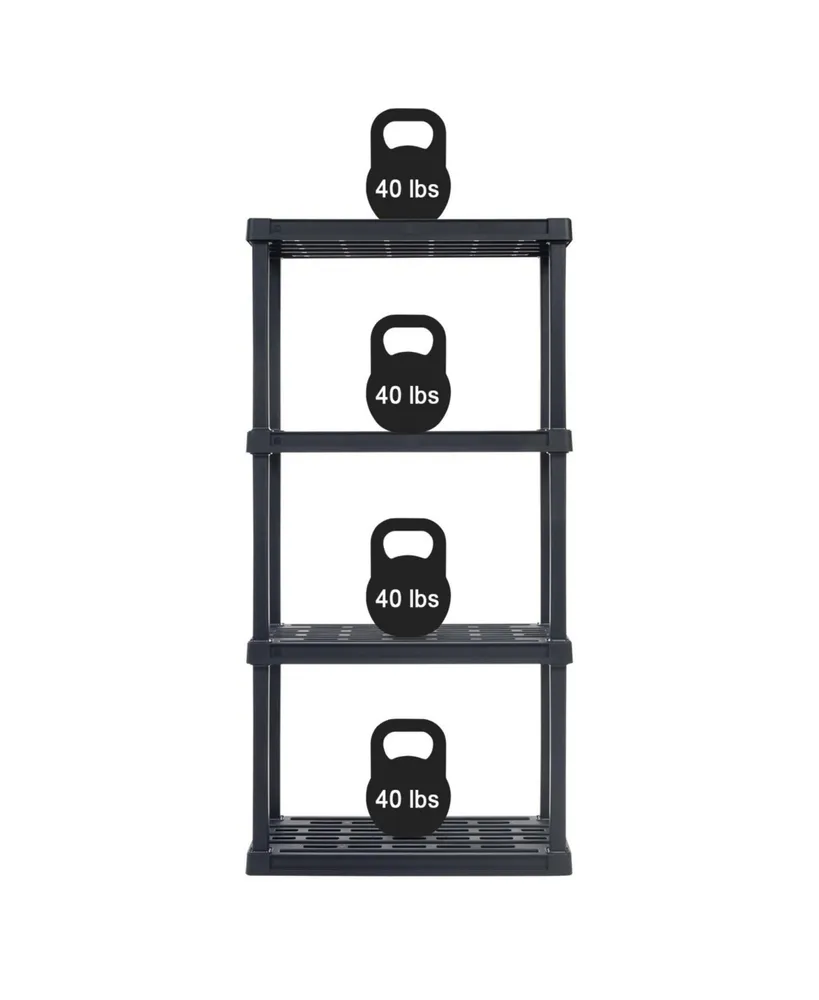 Iris 4-Tier Shelving Unit, Black