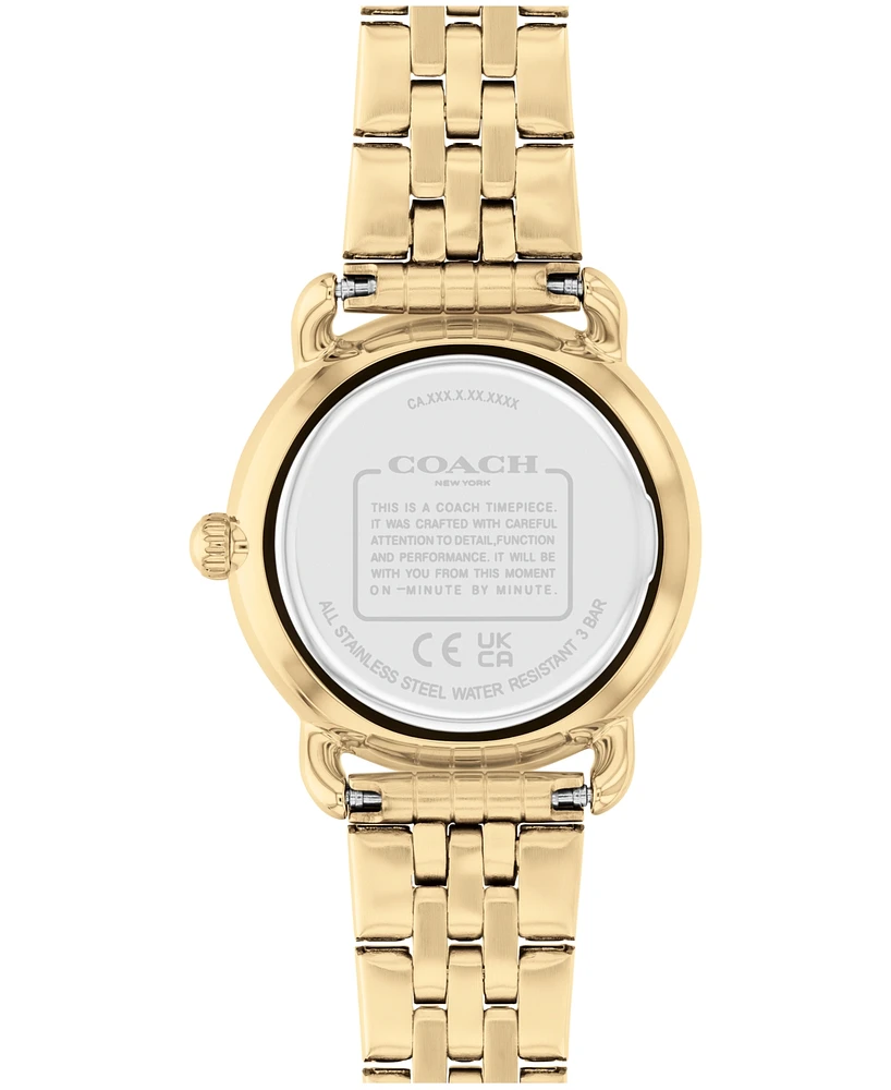 Coach Women's Elliot Gold-Tone Stainless Steel Bracelet Watch 28mm
