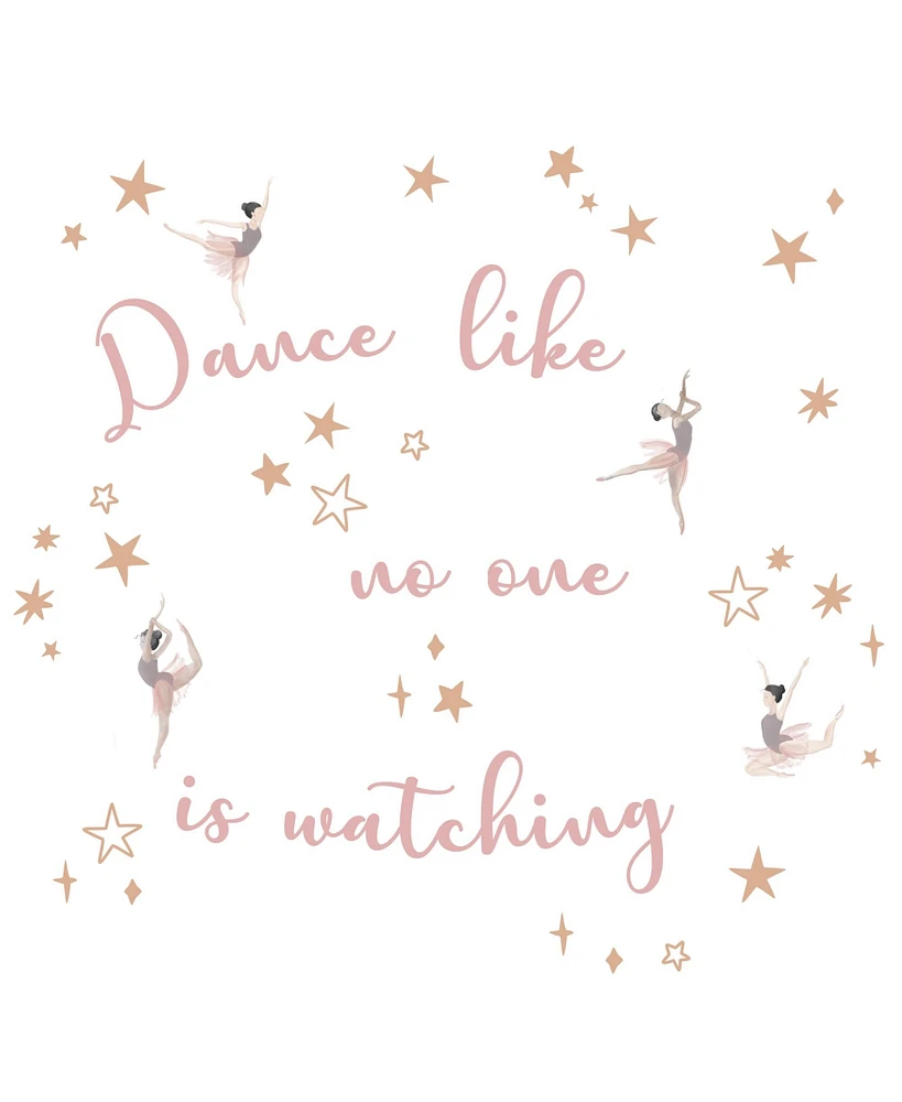 Lambs & Ivy Ballerina Baby Dance Like No One is Watching Wall Decals/Stickers
