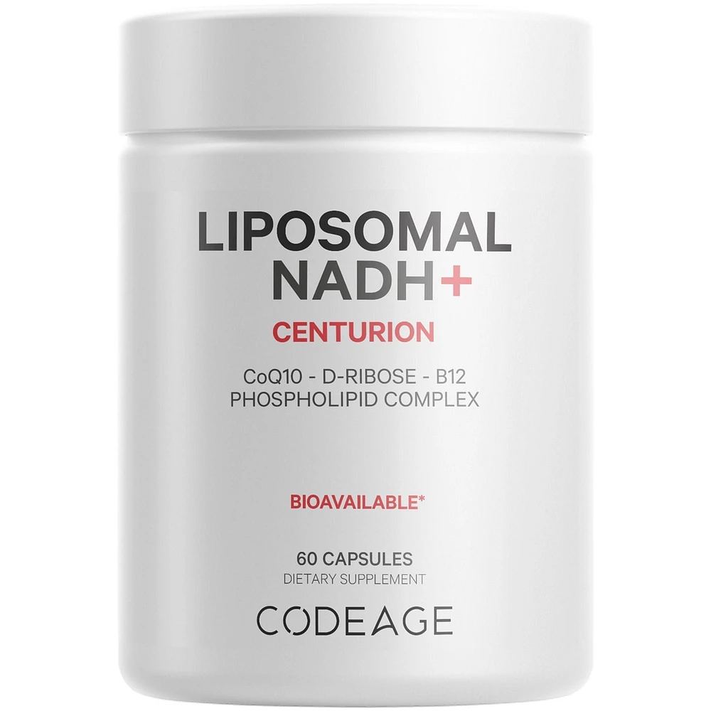 Codeage Liposomal Nadh+ Supplement - Nadh, Vitamin B12, D-Ribose as Bioenergy Ribose, CoQ10-2-Month Supply - Liposomal Delivery