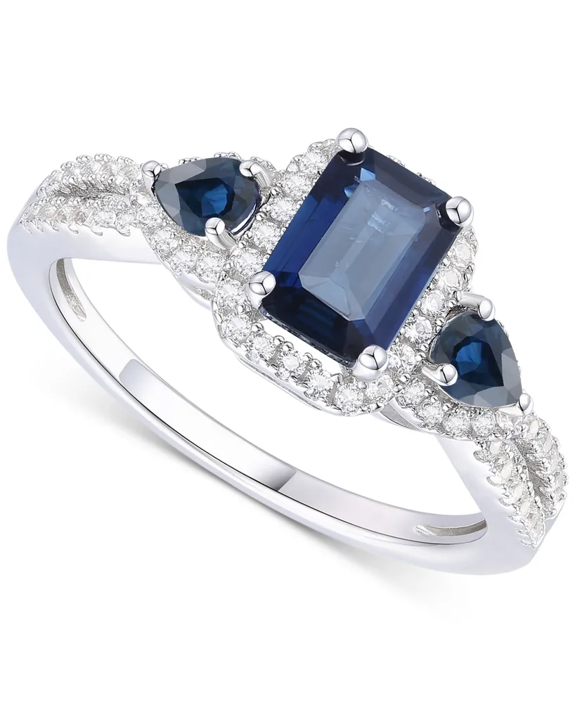 Emerald (1-1/3 ct. t.w.) & Diamond Ring (1/3 14k Gold (Also Ruby Sapphire)