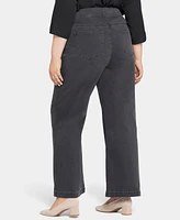 Nydj Plus Pull On Teresa Wide Leg Jeans