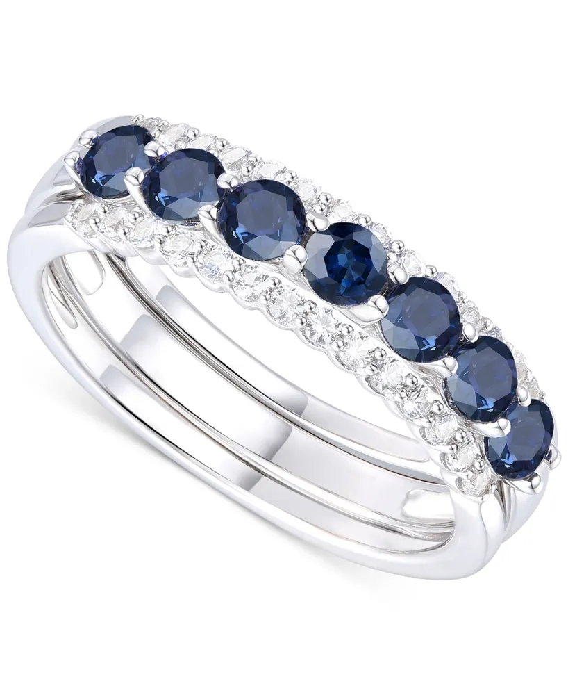 2-Pc. Set Emerald (7/8 ct. t.w.) Ring & Diamond Enhancer (1/4 14k Gold (Also Ruby and Sapphire)