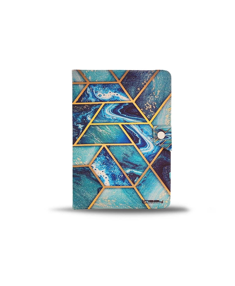 New Linsay 10.1" Tablet Octa Core 128GB Bundle with "Art and Ocean" Defender Case Newest Android 14 Google Certified
