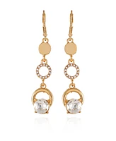 T Tahari Gold-Tone Linear Dangle Drop Statement Earrings