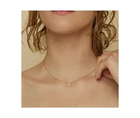 Sterling Silver 18k Gold Plated Blake Circle Pave Crystal Necklace