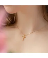 Sterling Silver 18k Gold Plated Ariel Cross Necklace – Faith-Inspired Jewelry, Trending for Summer