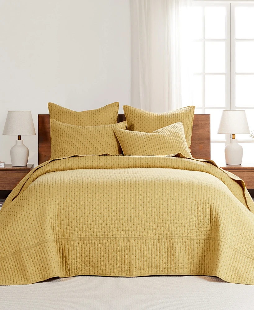Levtex Cross Stitch Stitching 3-Pc. Bedspread Set