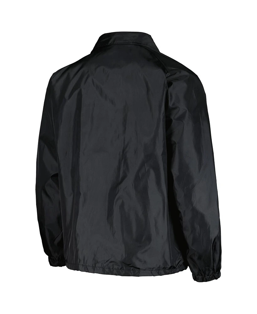Men's Dunbrooke Black Baltimore Orioles Coach's Raglan Full-Snap Windbreaker Jacket