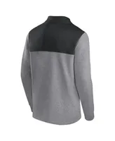 Men's Fanatics Heather Gray Vegas Golden Knights Launch It Quarter-Zip Jacket
