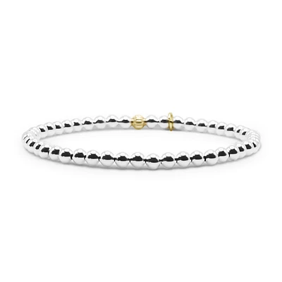 Bowood Lane 4mm Sterling Silver Ball Stretch Bracelet