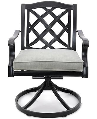 Wythburn Mix and Match Lattice Outdoor Swivel Chair, Created for Macy's