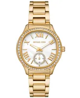 Michael Kors Women's Sage Three-Hand Gold-Tone Stainless Steel Watch 38mm