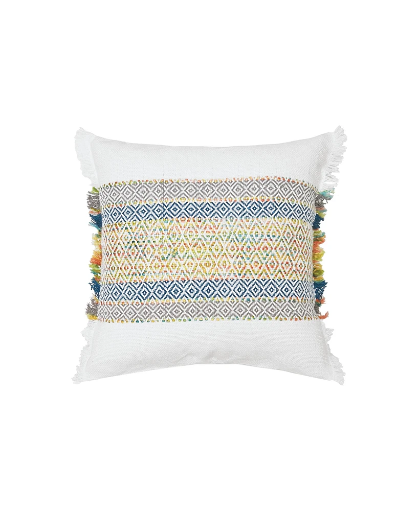 22" x 22" Ashley Woven Stripe Decorative Throw Pillow