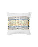 22" x 22" Ashley Woven Stripe Decorative Throw Pillow