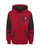 Preschool Boys and Girls Red Tampa Bay Buccaneers Stadium Color Block Full-Zip Hoodie