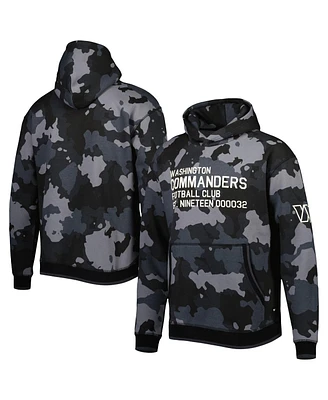 Men's The Wild Collective Black Washington Commanders Camo Pullover Hoodie