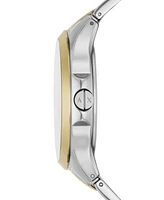A|X Armani Exchange Men's Three Hand Date Two-Tone Stainless Steel Watch 46mm