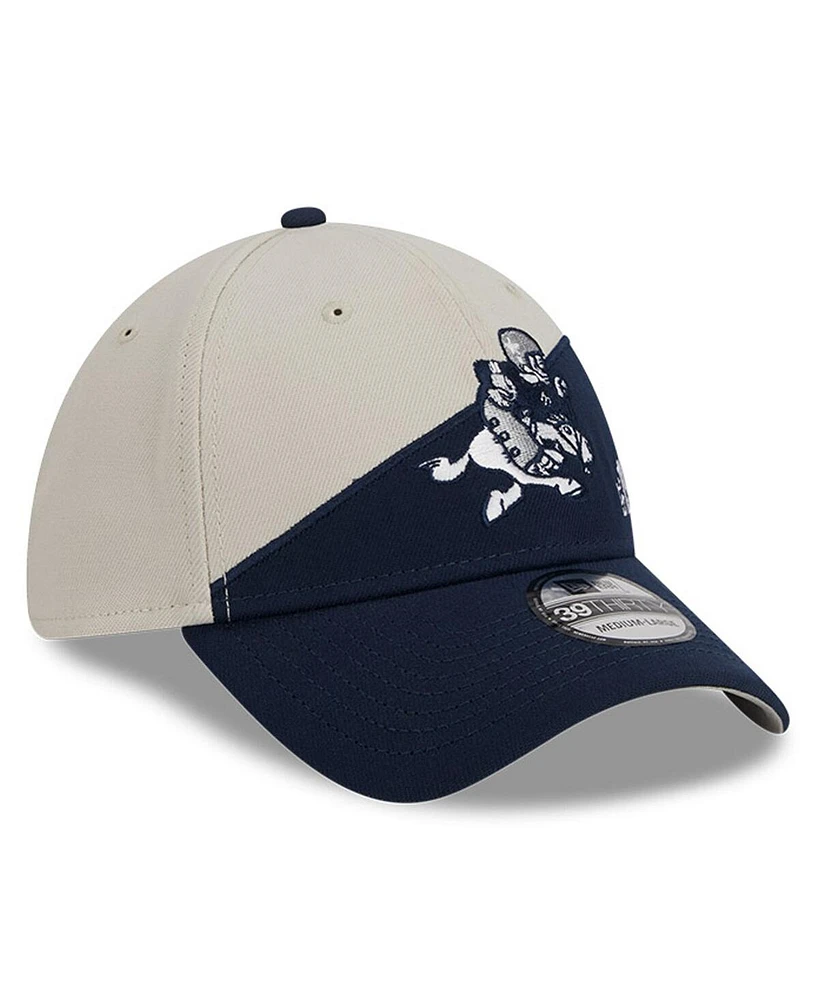 Men's New Era Cream, Navy Dallas Cowboys 2023 Sideline Historic 39THIRTY Flex Hat
