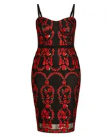 City Chic Plus Dolce Rose Dress