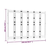 Folding 6-Panel Room Divider 94.5" Bamboo and Canvas