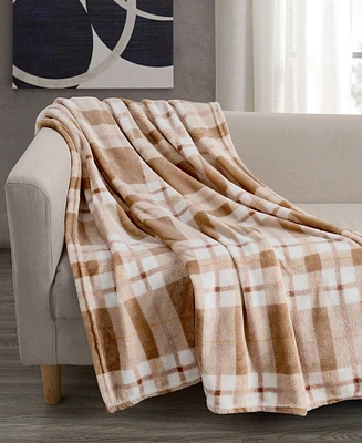 Videri Home Holiday Plaid Velvet Throw, 50" x 60"