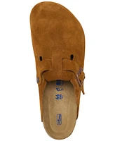 Birkenstock Men's Boston Soft Footbed Suede Leather Clogs from Finish Line