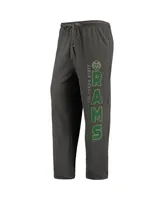 Men's Concepts Sport Heathered Charcoal, Green Distressed Colorado State Rams Meter T-shirt and Pants Sleep Set