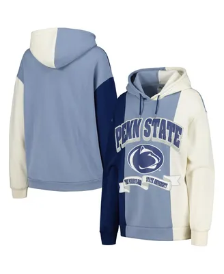 Women's Gameday Couture Navy Penn State Nittany Lions Hall of Fame Colorblock Pullover Hoodie