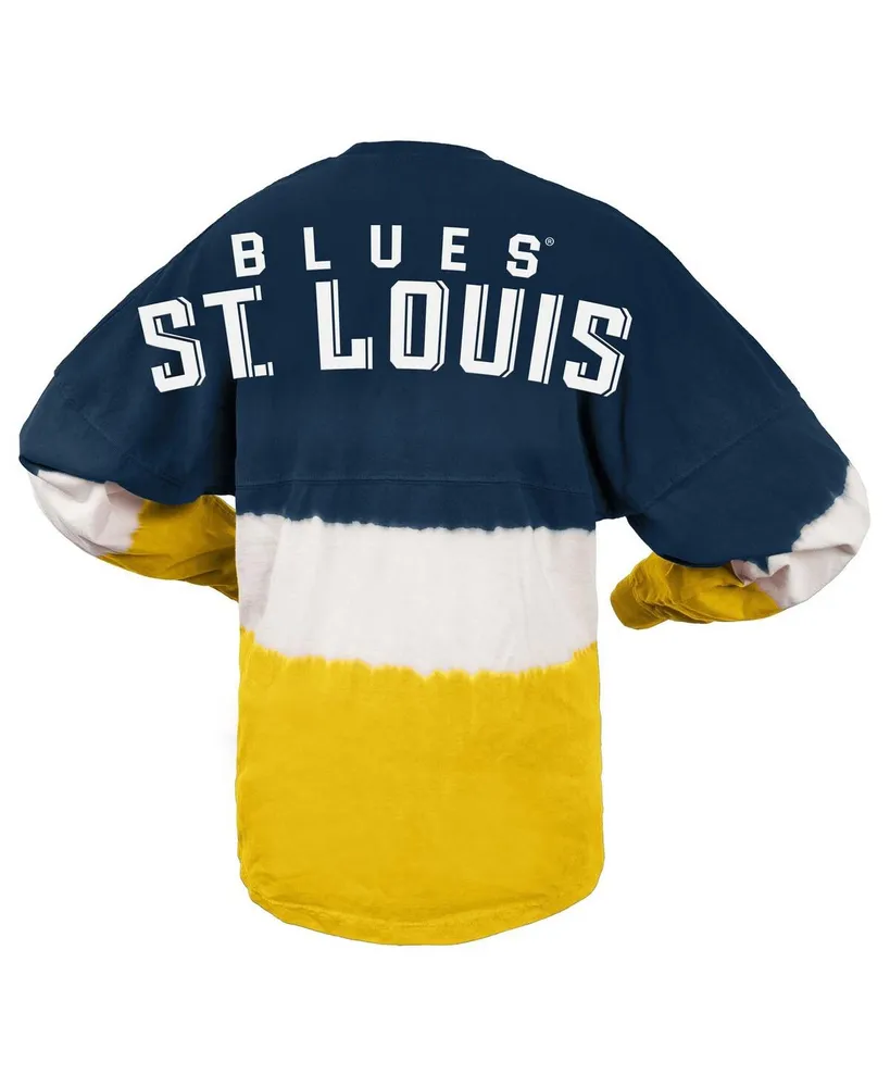 Women's Spirit Jersey Navy, Gold St. Louis Blues Ombre Long Sleeve T-shirt