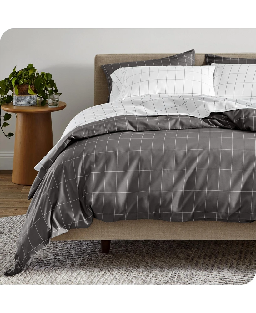 Bare Home Double Brushed Printed Duvet Cover Set
